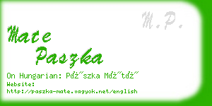 mate paszka business card